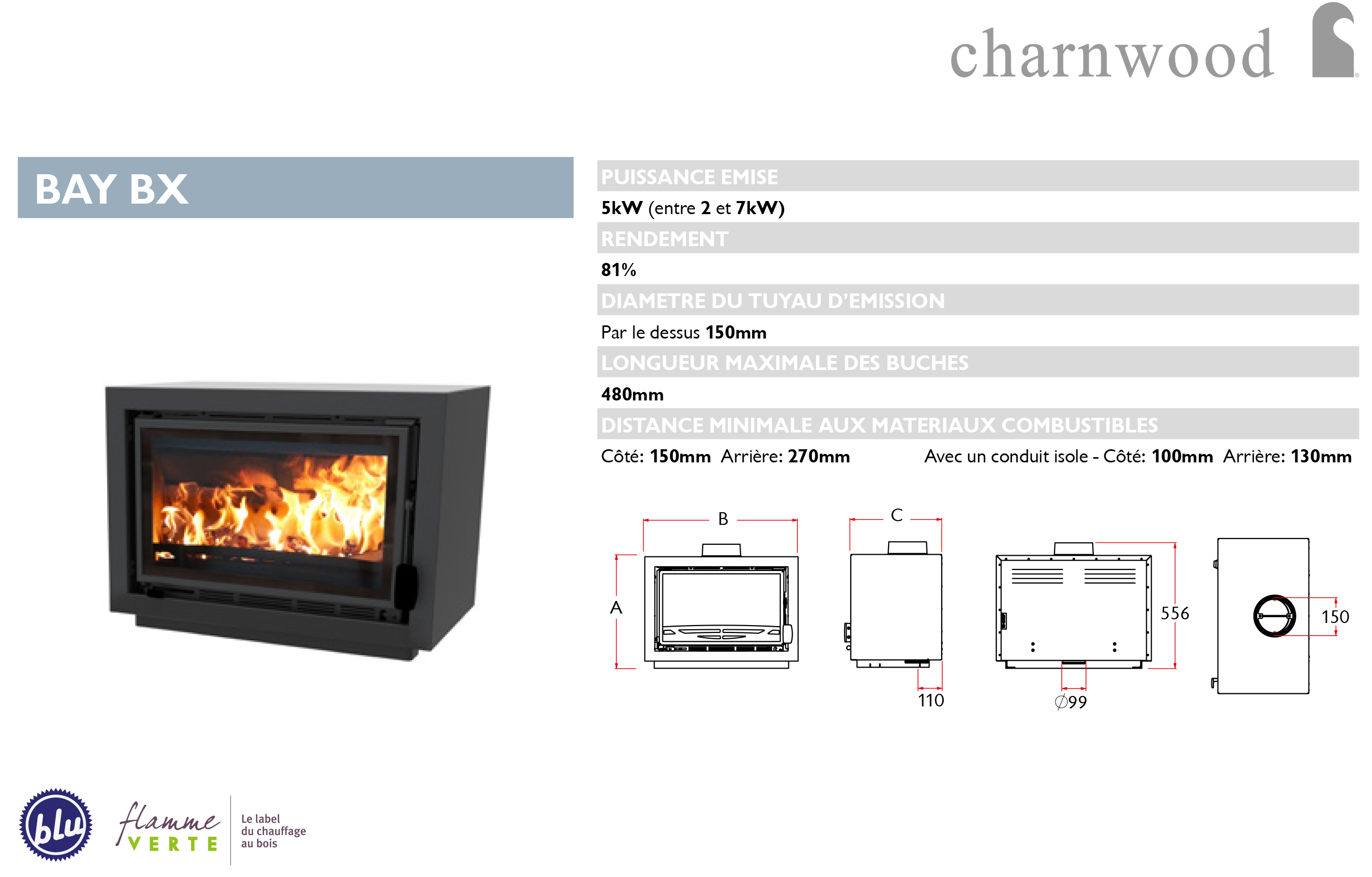 Charnwood Bay BX Fireplace